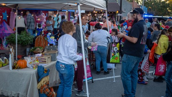 child trick or treating at Ghost Town festival in Benton, Arkansas