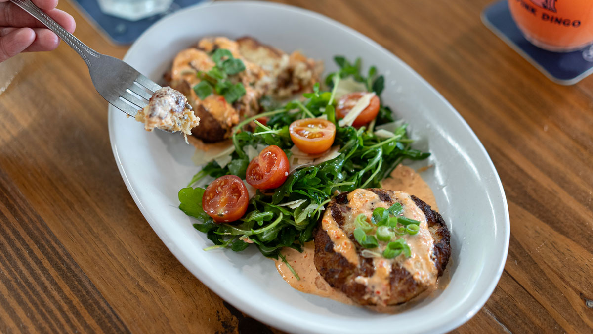 Crab Cakes at Blue Heaven